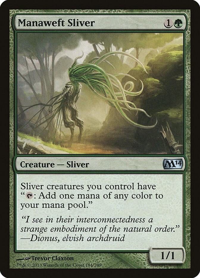Manaweft Sliver 184 card from Magic 2014 (M14)
