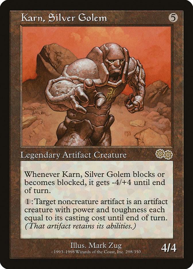 Karn, Silver Golem 298 card from Urza's Saga