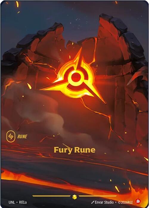 Fury Rune (Alternate Art) R01a card from Unleashed