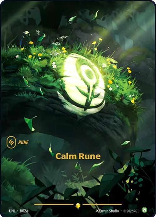 Calm Rune (Alternate Art) R02a card from Unleashed
