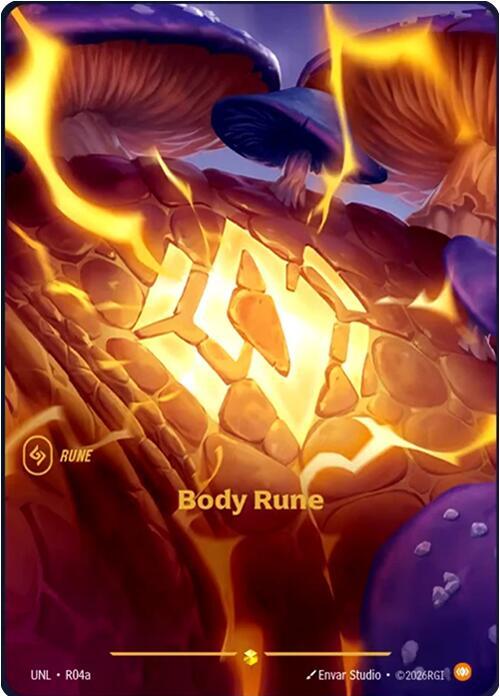 Body Rune (Alternate Art) R04a card from Unleashed