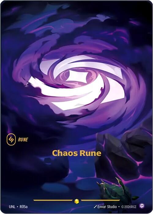 Chaos Rune (Alternate Art) R05a card from Unleashed