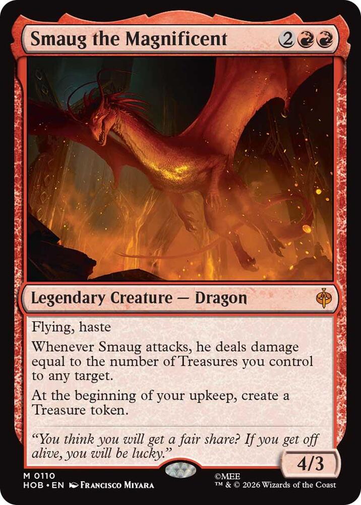 Smaug the Magnificent 110 card from The Hobbit