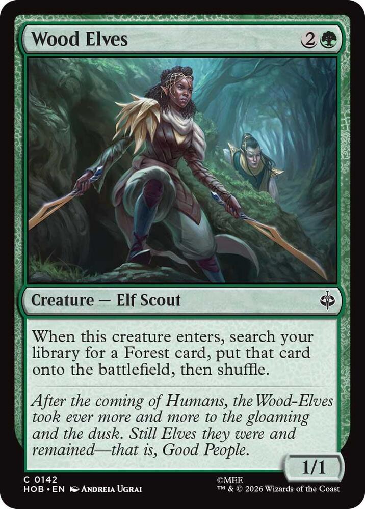 Wood Elves 142 card from The Hobbit