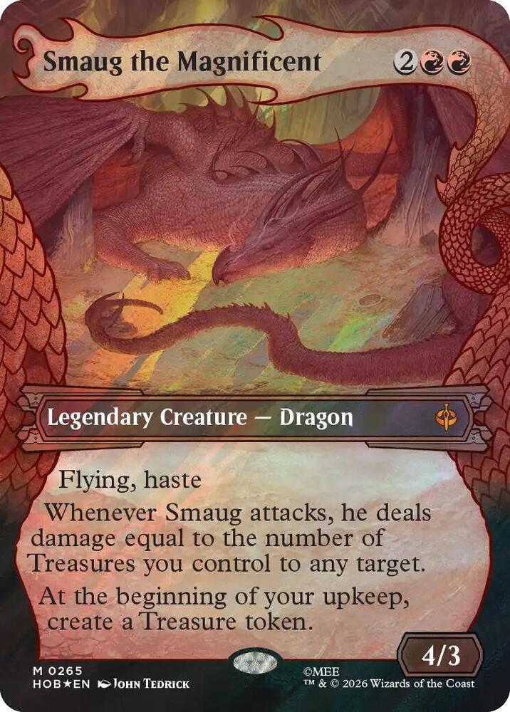 Smaug the Magnificent (Showcase) (Surge Foil) 265 card from The Hobbit