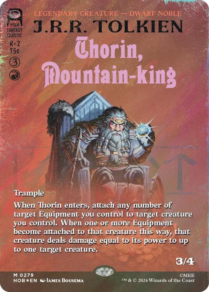 Thorin, Mountain-king (Borderless) (Surge Foil) 279 card from The Hobbit