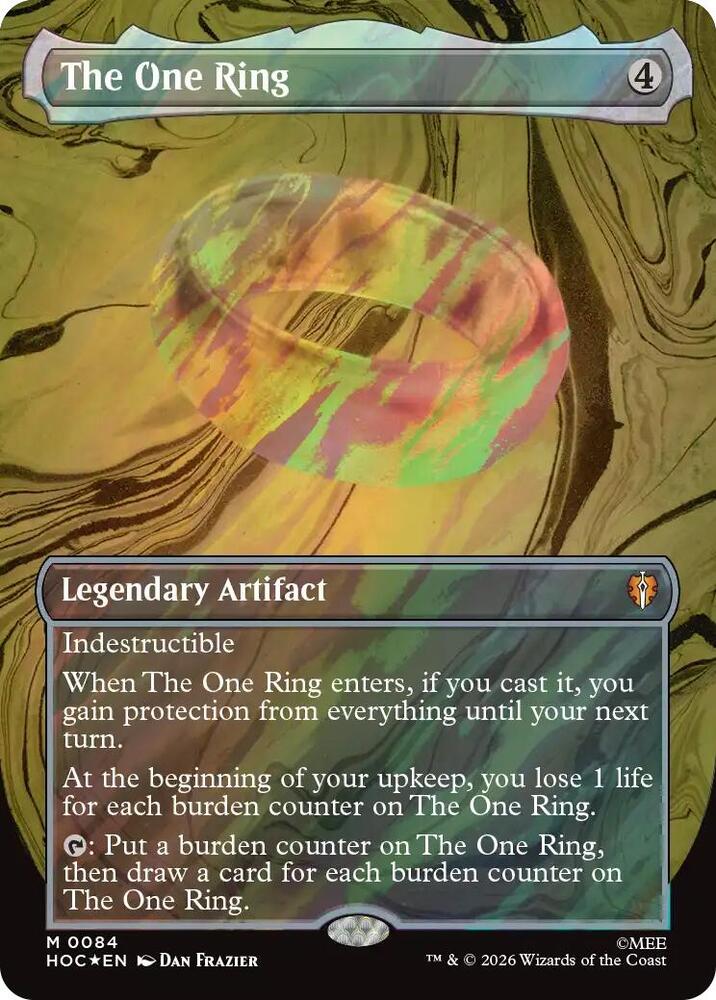 The One Ring (Borderless) (Surge Foil) 84 card from The Hobbit: Eternal-Legal