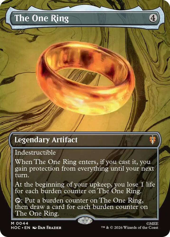 The One Ring (Borderless) 44 card from The Hobbit: Eternal-Legal
