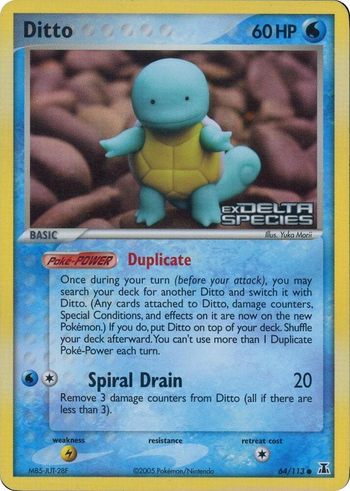 Ditto - 64/113 (Squirtle) (Delta Species Stamped) 064/113 card from Miscellaneous Cards & Products
