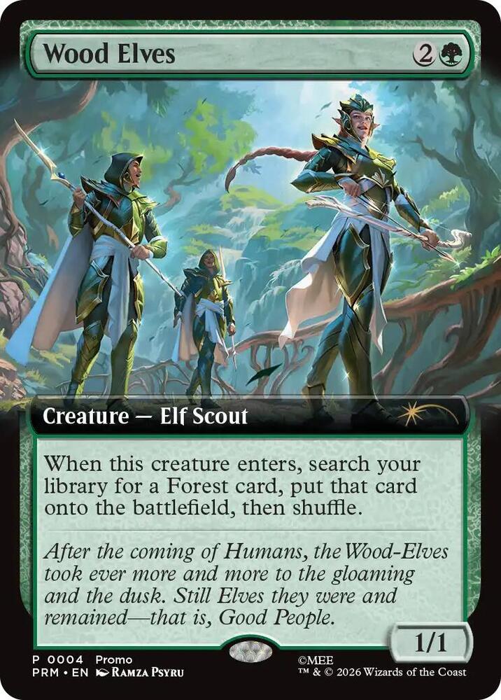 Wood Elves (Extended Art) 4 card from Unique and Miscellaneous Promos