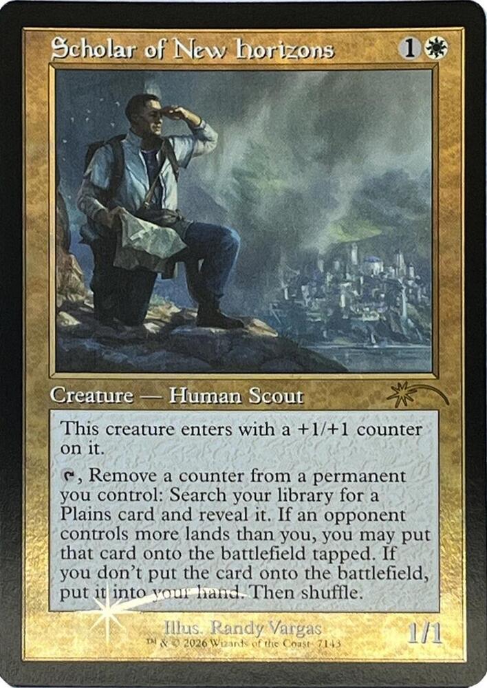 Scholar of New Horizons (Retro Frame) 7143 card from Secret Lair Drop Series