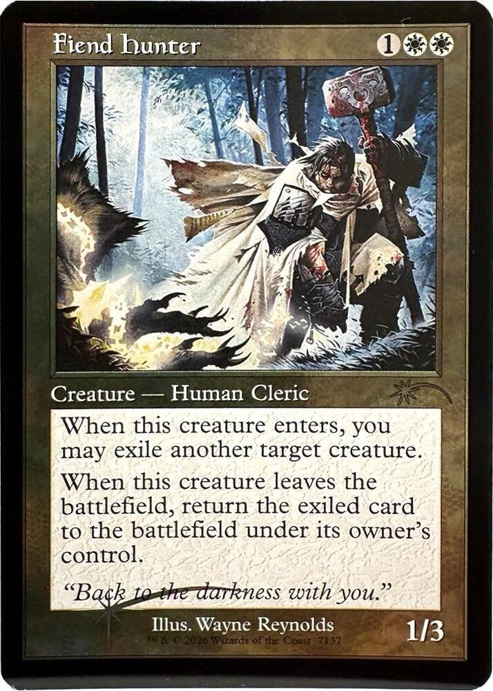Fiend Hunter (Retro Frame) 7137 card from Secret Lair Drop Series