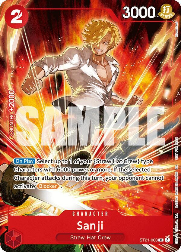 Sanji (Welcome Pack 2026 Vol.1) ST21-003 card from One Piece Promotion Cards