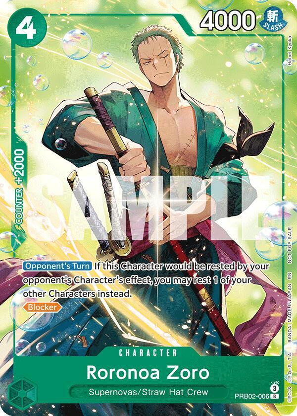 Roronoa Zoro (Welcome Pack 2026 Vol.1) PRB02-006 card from One Piece Promotion Cards