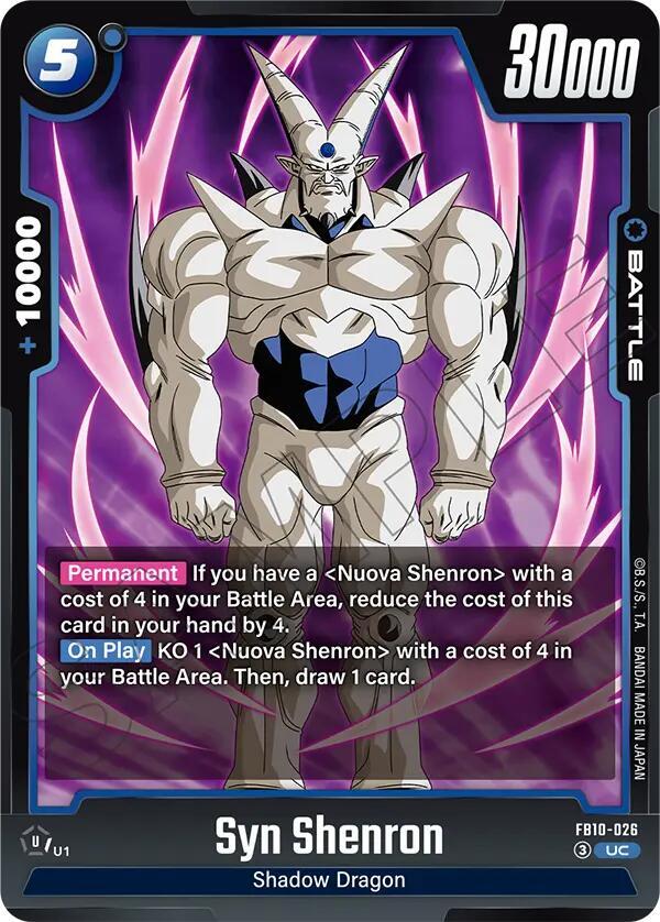Syn Shenron FB10-026 card from Cross Force