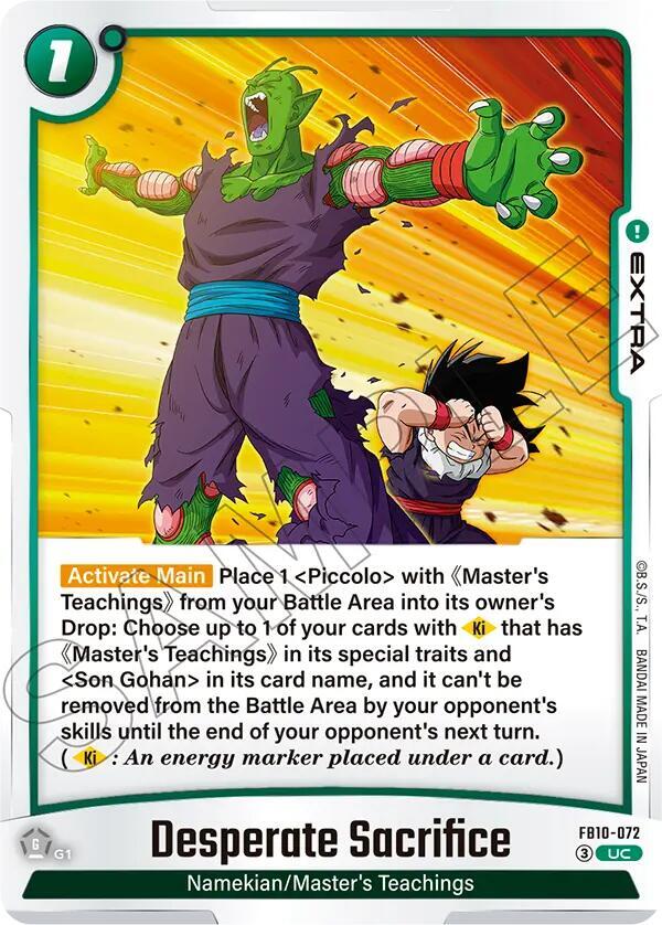Desperate Sacrifice FB10-072 card from Cross Force