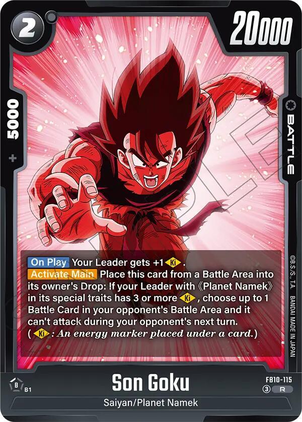 Son Goku FB10-115 card from Cross Force