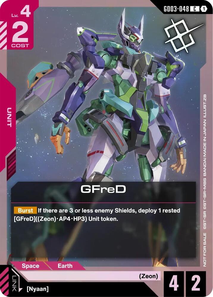 GFreD (Judge Pack 02) GD03-048 card from Gundam Promotional Cards
