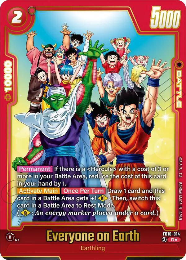 Everyone on Earth (Alternate Art) FB10-014 card from Cross Force