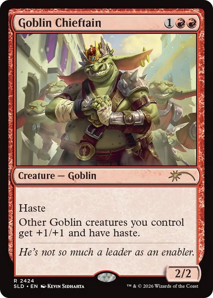 Goblin Chieftain 2424 card from Secret Lair Drop Series