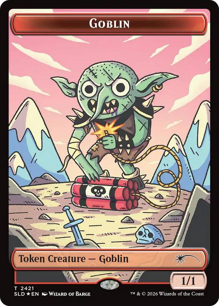 Goblin Token 2421 card from Secret Lair Drop Series