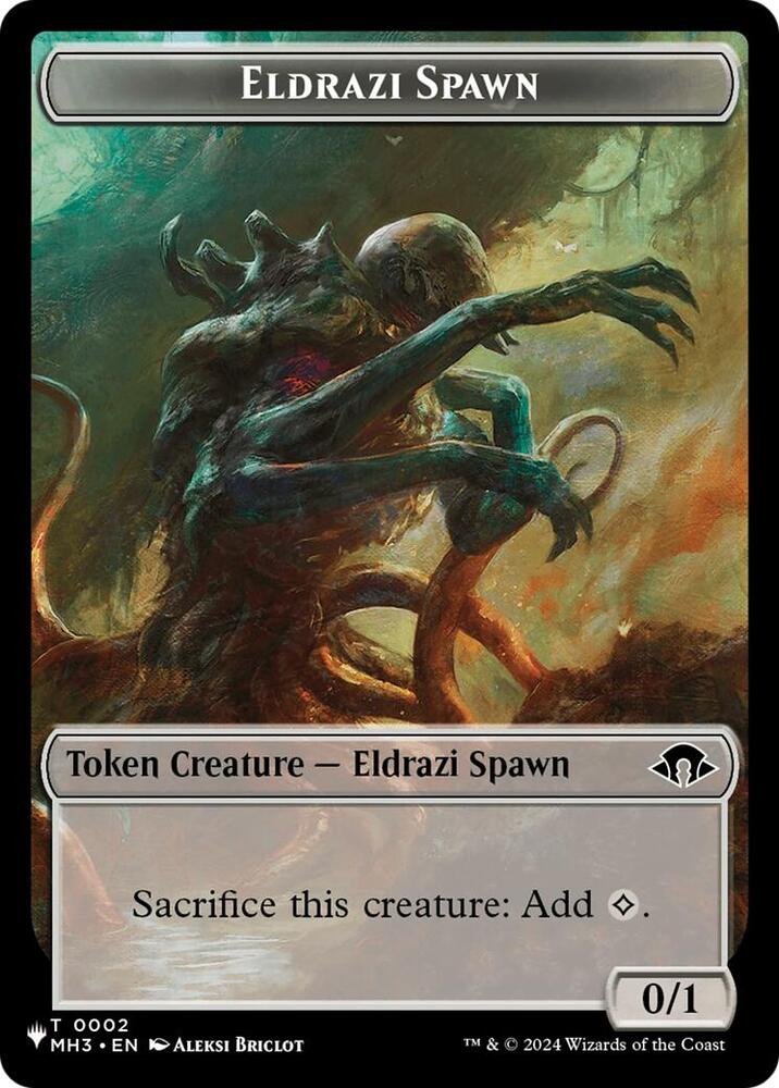 Eldrazi Spawn (MH3) // Rat (WOE) Double-Sided Token 2 // 7 card from The List Reprints
