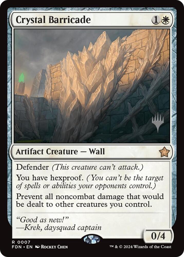 Crystal Barricade 7 card from Promo Pack: Secrets of Strixhaven