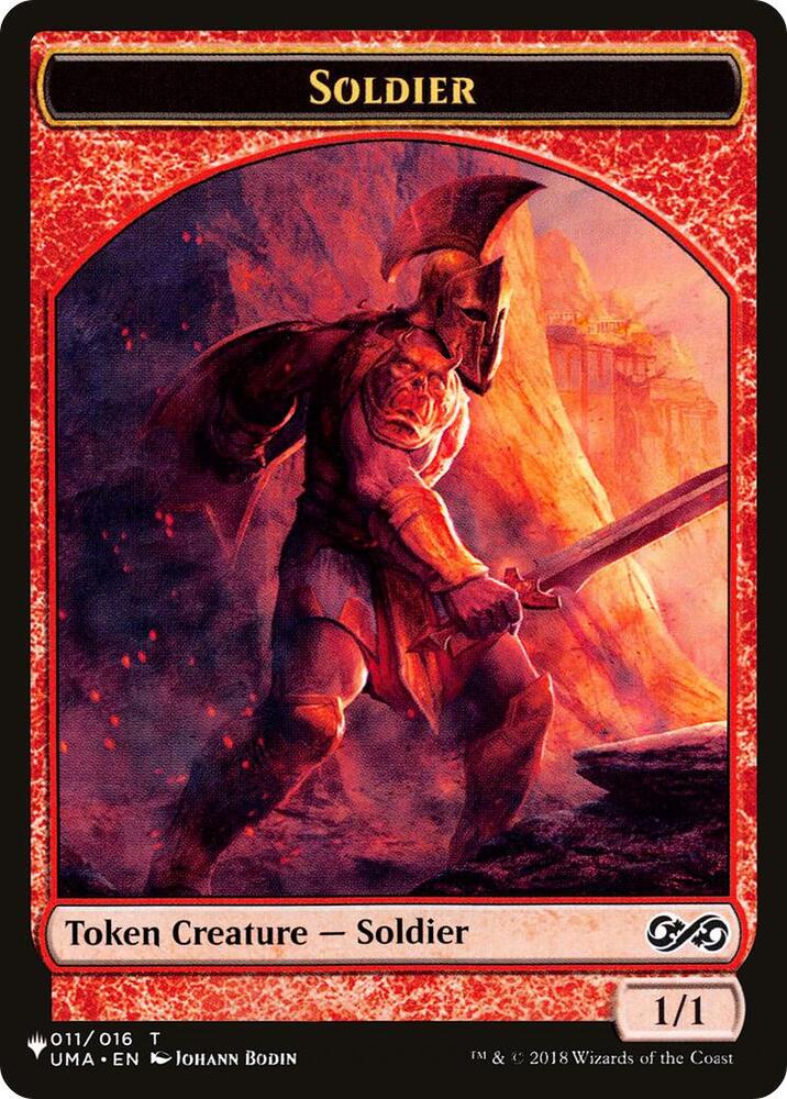 Soldier (UMA) // Kobolds of Kher Keep (MKC) Double-sided Token 11 // 12 card from The List Reprints