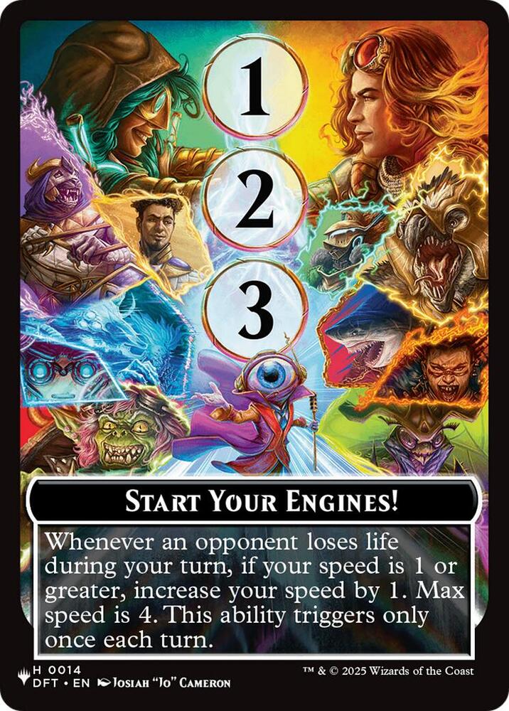 Start Your Engines! // Max Speed 14 card from The List Reprints