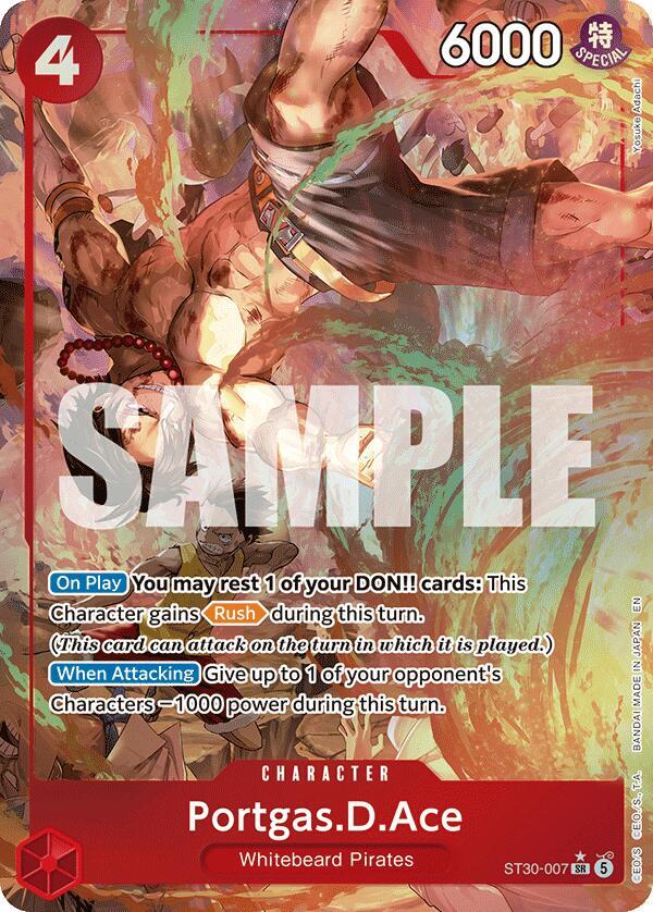 Portgas.D.Ace (Parallel) ST30-007 card from Starter Deck EX: Luffy & Ace