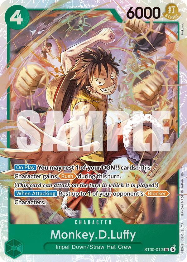 Monkey.D.Luffy ST30-012 card from Starter Deck EX: Luffy & Ace