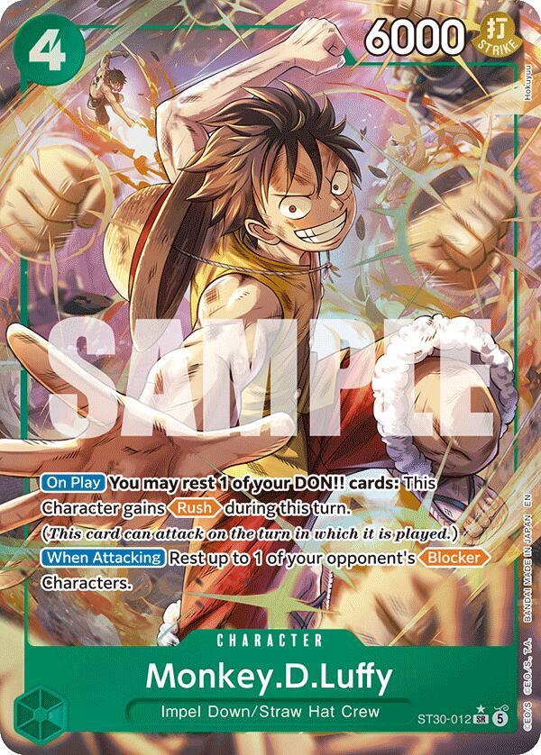 Monkey.D.Luffy (Parallel) ST30-012 card from Starter Deck EX: Luffy & Ace