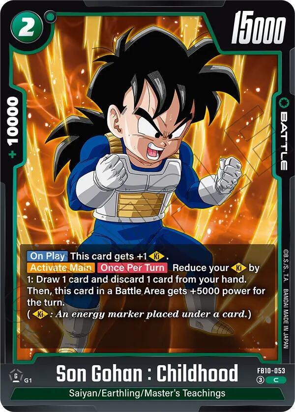 Son Gohan : Childhood FB10-053 card from Cross Force