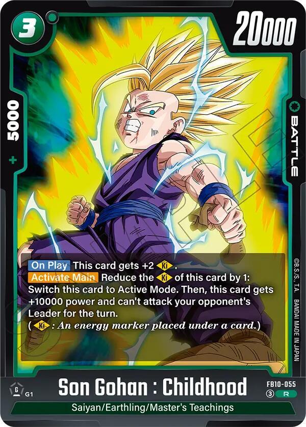 Son Gohan : Childhood FB10-055 card from Cross Force