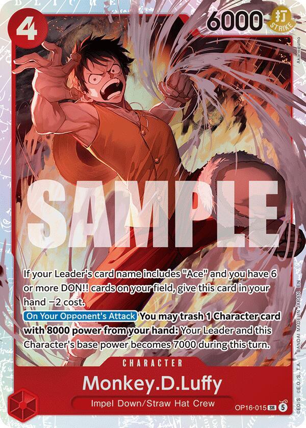 Monkey.D.Luffy OP16-015 card from The Time of Battle