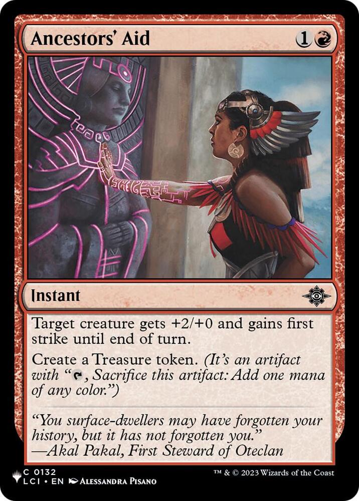 Ancestors' Aid 132 card from The List Reprints