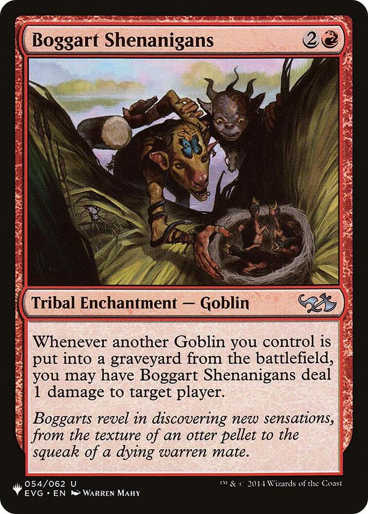 Boggart Shenanigans 54 card from The List Reprints