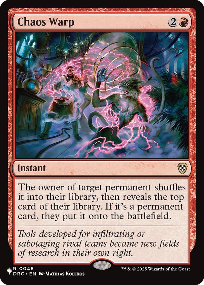 Chaos Warp (DRC) 48 card from The List Reprints