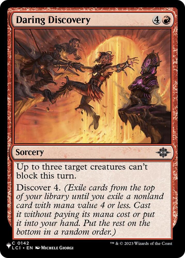 Daring Discovery 142 card from The List Reprints
