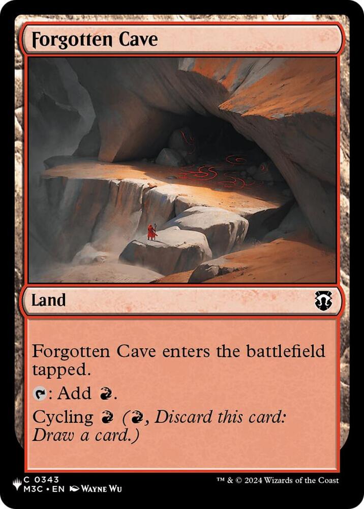 Forgotten Cave (M3C) 343 card from The List Reprints