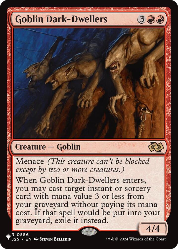 Goblin Dark-Dwellers 556 card from The List Reprints