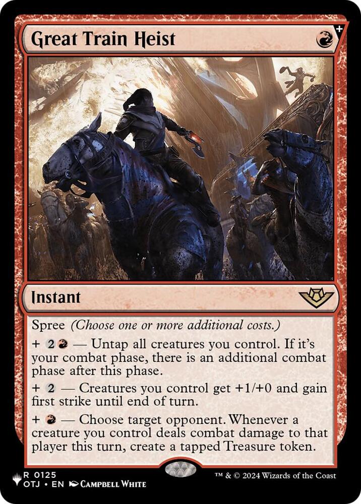 Great Train Heist 125 card from The List Reprints