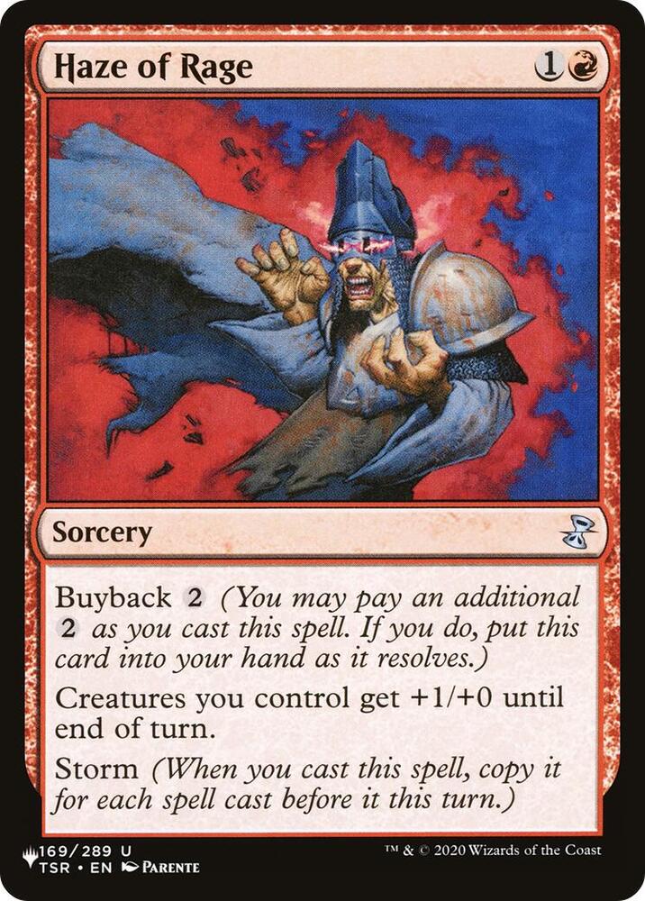 Haze of Rage 169 card from The List Reprints
