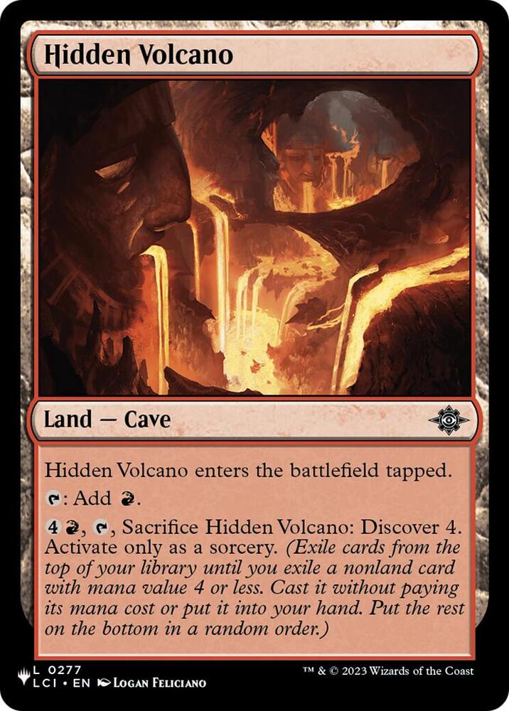 Hidden Volcano 277 card from The List Reprints