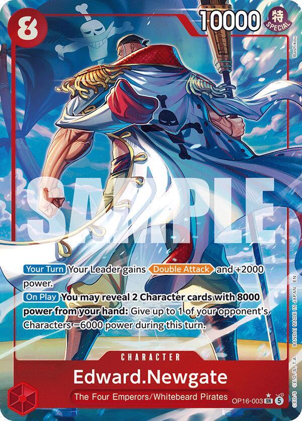 Edward.Newgate (Alternate Art) OP16-003 card from The Time of Battle