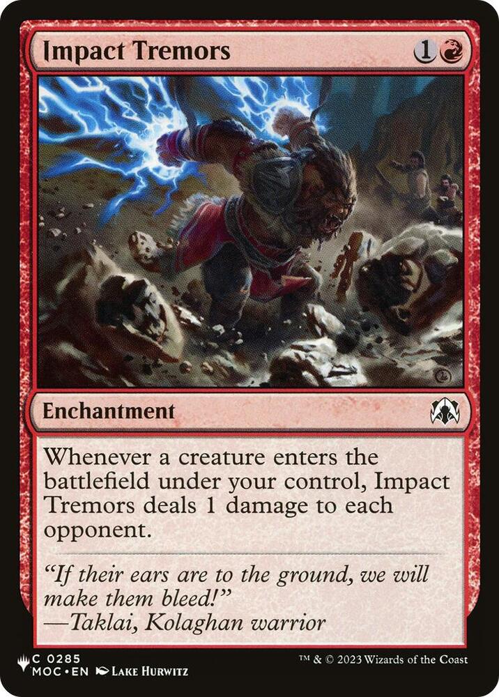 Impact Tremors (MOC) 285 card from The List Reprints