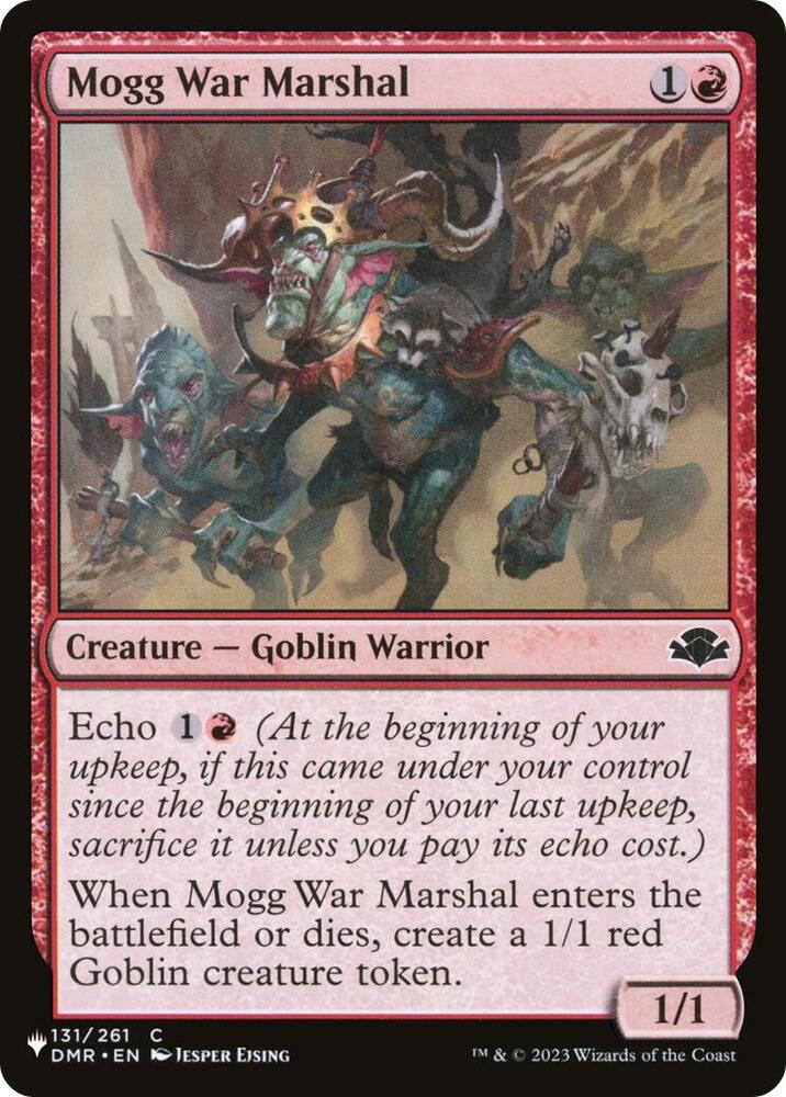 Mogg War Marshal (DMR) 131 card from The List Reprints
