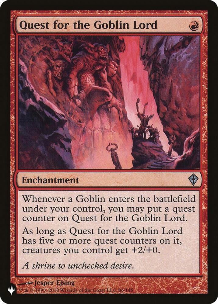 Quest for the Goblin Lord 86 card from The List Reprints