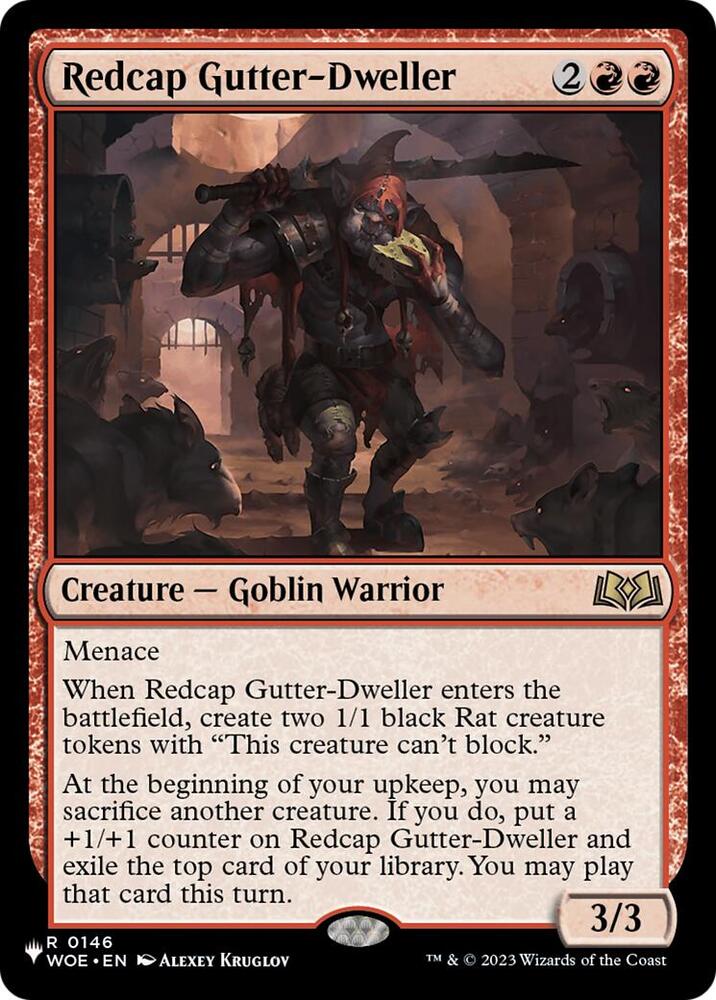 Redcap Gutter-Dweller 146 card from The List Reprints