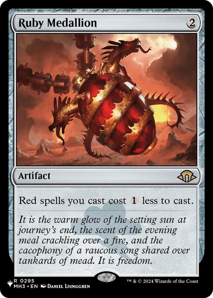 Ruby Medallion 295 card from The List Reprints